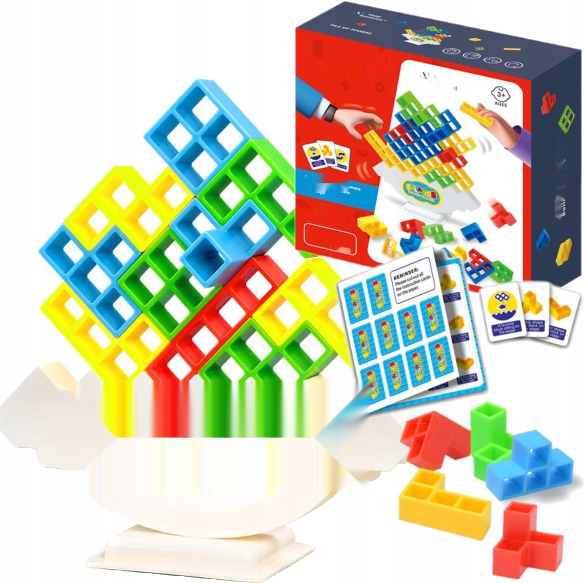 Hračka BLOOOK Montessori, Tetra Tower Balance, hra na stavanie veží.